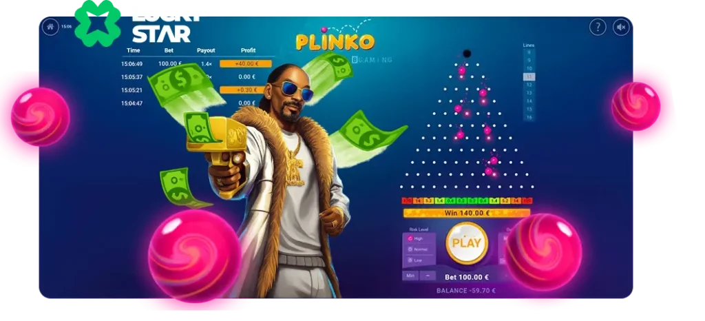 Start playing Plinko now